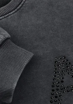 antraciet alix the label sweater ladies knitted acid washed sweater