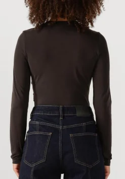 antraciet co'couture top camilla drape longsleeve blouse