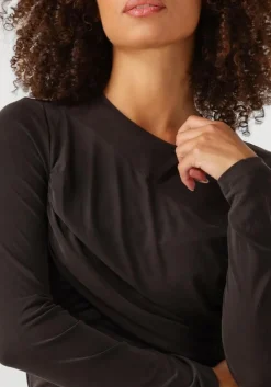 antraciet co'couture top camilla drape longsleeve blouse