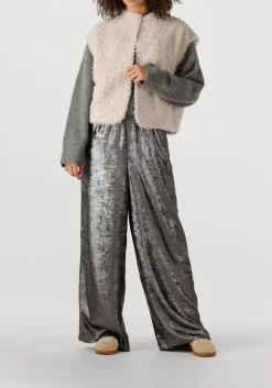 antraciet knit-ted wijde broek metally