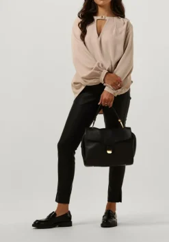 beige access blouses blouse with front v opening