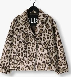 beige alix the label jack ladies woven jaquar biker jacket