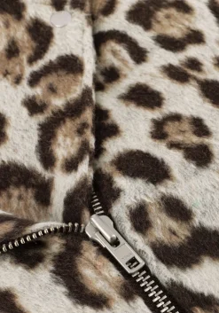 beige alix the label jack ladies woven jaquar biker jacket