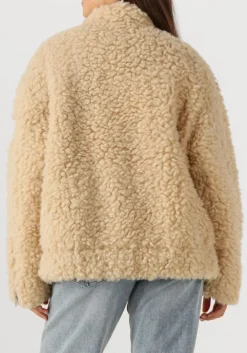 beige alix the label teddy jas ladies woven teddy coat