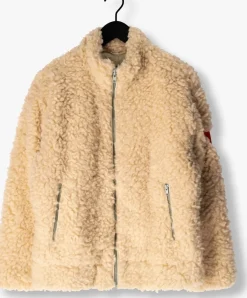 beige alix the label teddy jas ladies woven teddy coat