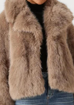 beige alter ego faux fur jas novi