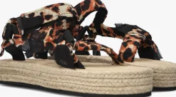 beige arizona love platte sandalen trekky raffia