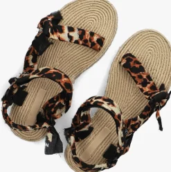 beige arizona love platte sandalen trekky raffia