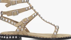 beige ash platte sandalen play
