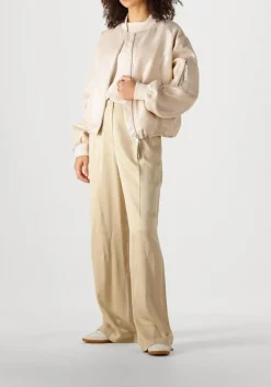 beige beaumont jack goldie bomber jacket