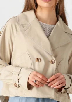 beige beaumont trenchcoats gracy short trench