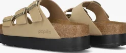beige birkenstock slippers florida iii pap flex platform
