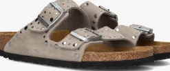 beige birkenstock teenslippers arizona rivet border