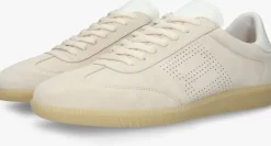 beige blackstone lage sneakers lime wren perf