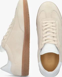 beige blackstone lage sneakers lime wren perf woman