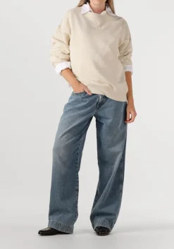 beige closed trui relaxed sweat shirt