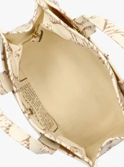 beige coach handtas maxi signature canvas cargo tote