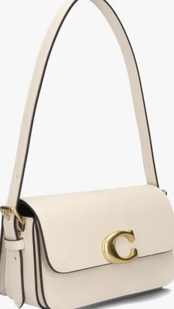 beige coach schoudertas zoe shoulder bag