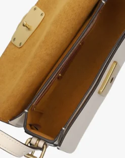 beige coach schoudertas zoe shoulder bag