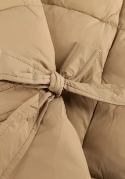 beige co'couture gewatteerde jas megan cropped puffer jacket