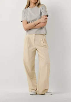 beige co'couture pantalon vola pleated long pant