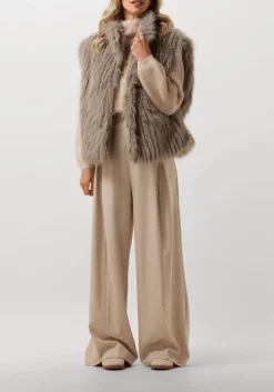 beige co'couture pantalon nancy pleat pants