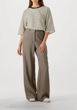 beige co'couture pantalon nanacc piping wide ll pant