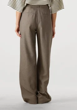 beige co'couture pantalon nanacc piping wide ll pant