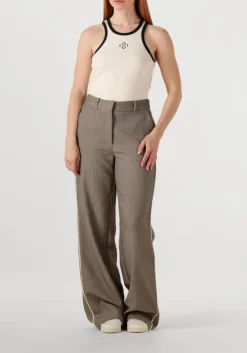 beige co'couture pantalon nanacc piping wide ll pant