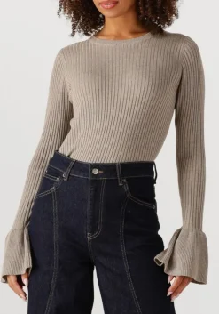 beige co'couture top balin wide cuff knit