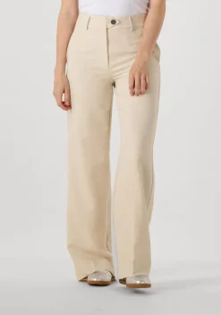 beige co'couture wijde broek vola long wide pant