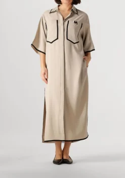 beige copenhagen muse midi jurk si shirt dress