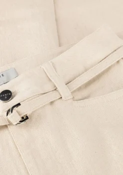 beige dante6 wijde broek amanda metallic straight cropped jeans