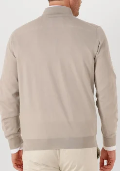 beige filippo de laurentiis trui mezza zip ml r.merino