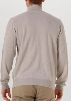 beige filippo de laurentiis trui mezza zip ml