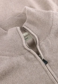 beige filippo de laurentiis trui mezza zip ml