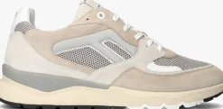 beige floris van bommel lage sneakers sfm-10154 de treener