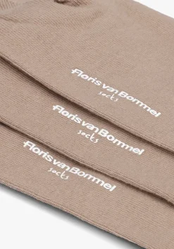 beige floris van bommel sokken de katoener
