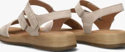 beige gabor platte sandalen 063