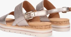 beige gabor platte sandalen 774.1