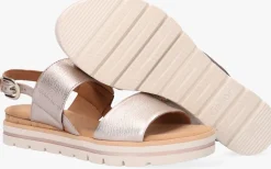 beige gabor platte sandalen 774.1
