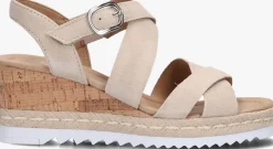beige gabor sandalen met hak 832