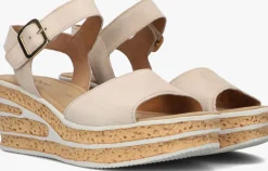 beige gabor sandalen met hak 651