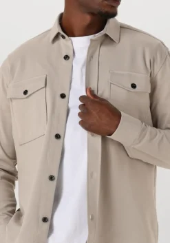 beige genti overshirt midtown relaxed fit