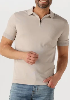 beige genti polo polo zip ss k2053-1260
