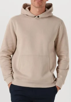 beige genti trui basic logo hoodie