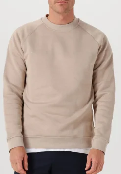 beige genti trui basic logo sweater