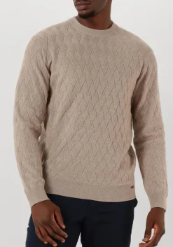 beige gentiluomo trui round ls