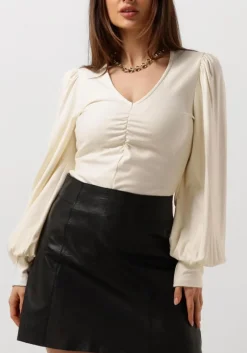 beige gestuz blouses rifagz v-neck blouse