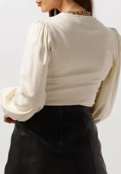 beige gestuz blouses rifagz v-neck blouse